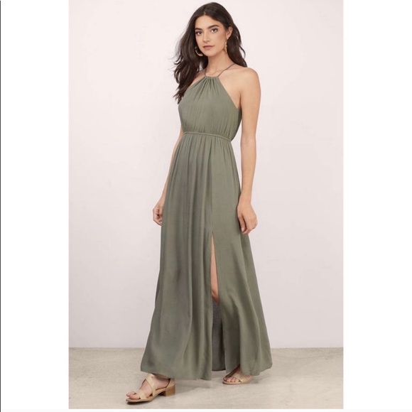 TOBI Olive Green Maxi Dress - Picture 3 of 3